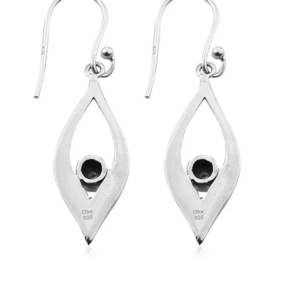 Raw Uncut Natural Diamond Earrings Set in 925 Sterling Silver - Picture 6 of 8